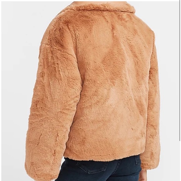 Express Reversible Vegan Leather & Faux Fur Puffer Coat - XXS - Picture 2 of 16